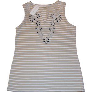 Tank Top NWT MEDIUM Shell Shirt Cotton Charter Club Shirt Blouse Sleeveless